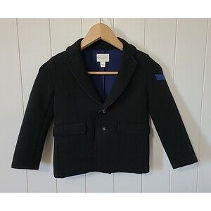 Diesel Kids Black Blazer with Blue Trim